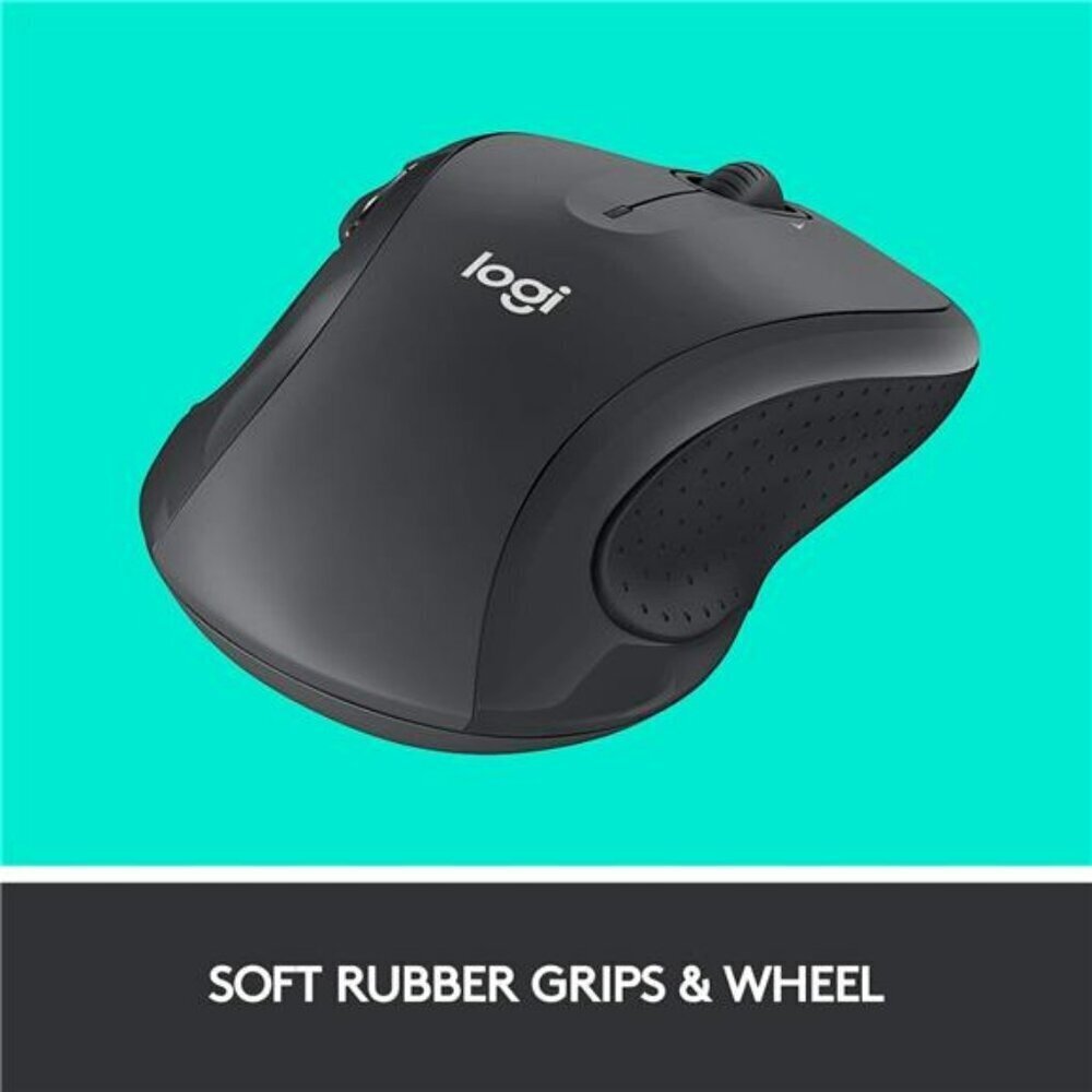 Logitech M510 Wireless Computer Mouse for PC with USB Unifying Receiver Graphite - Picture 3 of 7